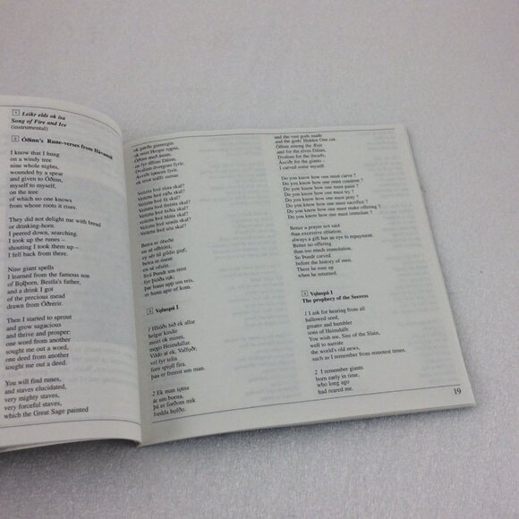 Sequentia CD Edda Myths From Medieval Iceland 1999 Used Early Music Ensemble - Picture 11 of 12